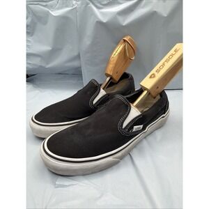 VANS Classic Slip On Mens Size 7 Charcoal Gray Canvas Sneakers Shoes Wom 8.5